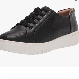 SOUL Naturalizer Womens Topaz 2 Black Lace Up Casual Fashion Sneakers - Size 8.5